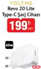 VOLTME REVO 20 LİTE TYPE-C ŞARJ CİHAZI 20 W